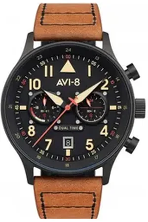 Avi-8 Quarzuhr AV-4088-03 Carey Dual Time 44mm 5ATM