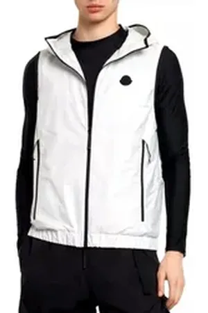 Moncler Funktionsweste Vallese Unisex Jacke Mit einer praktischen Kapuze, ideal für alle Wetterlagen grau XL