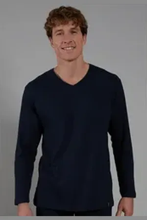 Ceceba Longshirt 30911 in reiner natürlicher Baumwoll Qualität blau 50