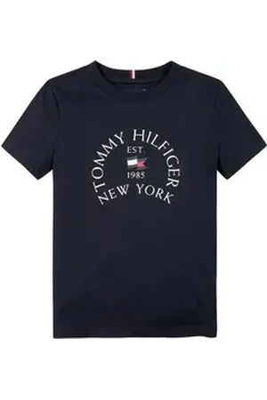 Tommy Hilfiger T-Shirt NAUTICAL ARCH PRINTED REG TEE SS Baby bis 2 Jahre; mit großem Tommy Logo blau 80