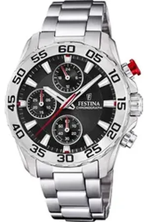 Festina Chronograph Junior Collection F20457/3, Armbanduhr, Quarzuhr, Kinderuhr, Stoppfunktion, ideal als Geschenk silberfarben