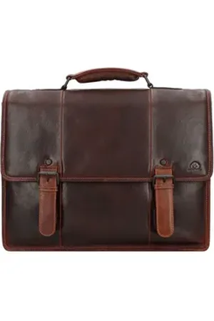 Greenburry Aktentasche Rugged, Leder braun
