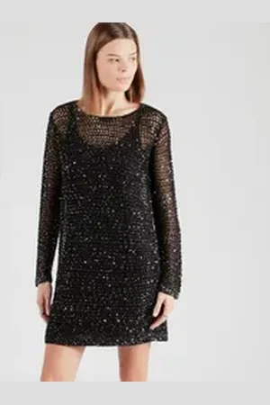VERO MODA Minikleid VMLEILANI (1-tlg) Lochmuster schwarz M