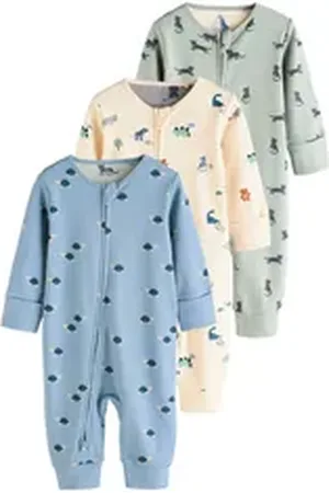 Next Schlafoverall Baby Schlafanzüge mit Print, 3er-Pack (3-tlg) weiß 86-92 (1,5-2 J.)