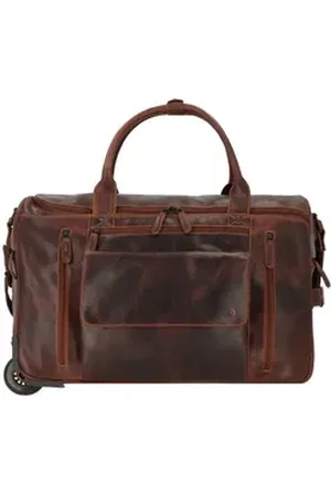 Greenburry Reisetasche Rugged, Leder braun