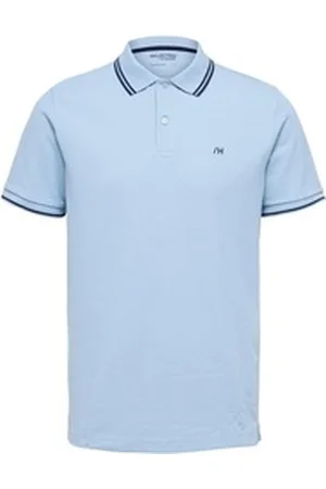 SELECTED HOMME Poloshirt SLHDANTE SPORT (1-tlg) aus Baumwolle blau L