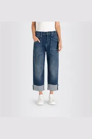 Mac Boyfriend-Jeans BAGGY blau 40