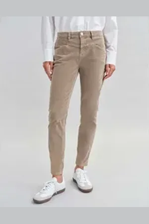 Opus Slim-fit-Jeans Evita babycord braun 42 L28