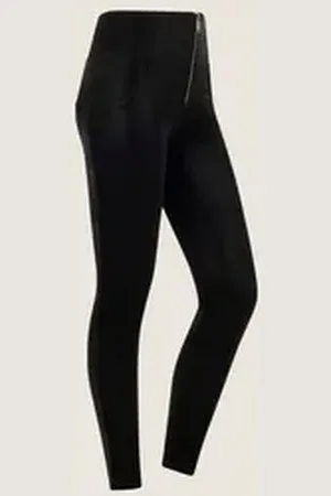 Freddy Jeggings WR.UP Eco Vegan Leder Glänzend High Waist Schwarz schwarz S