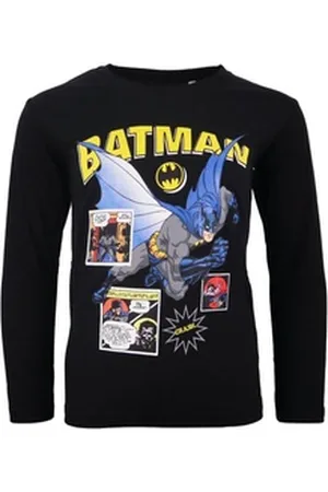 Batman DC Comics Langarmshirt DC Kinder Jungen langarm Shirt Gr. 104 bis 134 schwarz 110