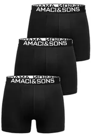 amaci Boxershorts DUSTIN 3er Pack Boxershorts (3er-Pack) Herren Baumwolle Männer Unterhose Unterwäsche schwarz 4XL