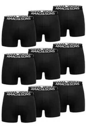 amaci Boxershorts LARY 9er Pack Boxershorts (9er-Pack) Herren Baumwolle Männer Unterhose Unterwäsche schwarz XL