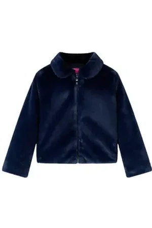 vidaXL Wintermantel Kindermantel Kunstpelz Marineblau 92 blau 92 (1,5-2 J)