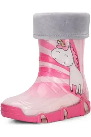 Ladeheid Kinder Regenstiefel Gefüttert Swk2020 Gummistiefel bunt|rosa 23/24