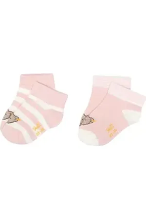 Steiff Haussocken Socken 2er Pack GOTS rosa 27-30