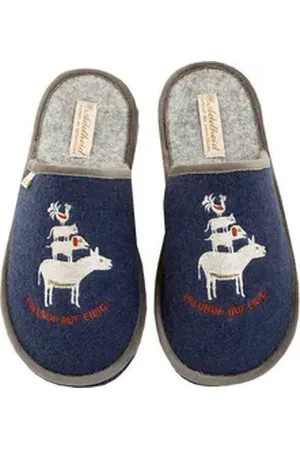Adelheid Freunde auf ewig Filzpantoffel Pantoffel blau 44/45