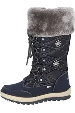 TOM TAILOR Winterstiefel mit schöner Kontrast-Stickerei blau 25 EU