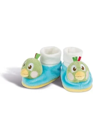 NICI Kuscheltier 43944 - Fritz der Spatz - Babyschuhe mit Rassel weiß