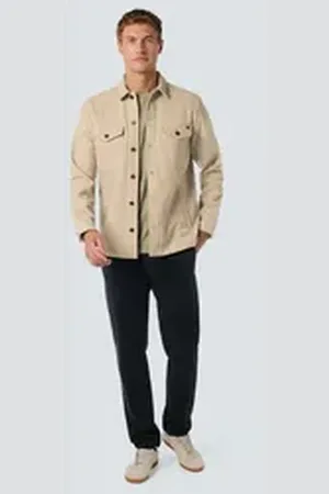 No Excess Langarmshirt Overshirt Button Closure Melange XL