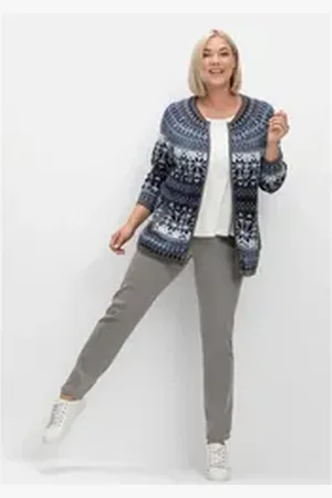 Sheego Jeansjeggings Große Größen mit Stretchbund, in schmaler Beinform grau 42