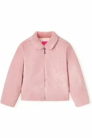 vidaXL Wintermantel Kindermantel Kunstpelz Rosa 140 rosa 140 (9-10 J)