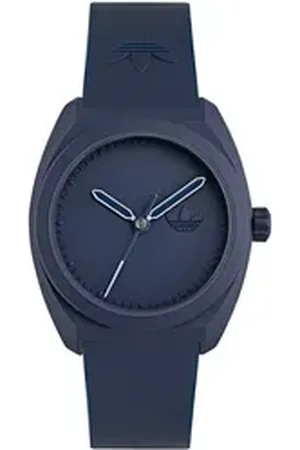 adidas Originals Quarzuhr PROJECT THREE AOST24051, Armbanduhr, Damenuhr, Herrenuhr, analog, Silikonarmband blau