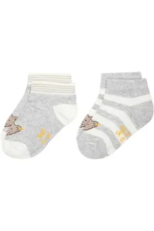 Steiff Haussocken Socken 2er Pack GOTS grau 27-30