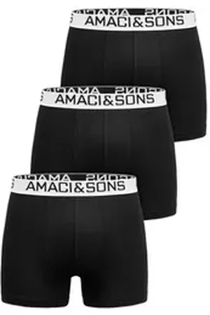 amaci Boxershorts DUSTIN 3er Pack Boxershorts (3er-Pack) Herren Baumwolle Männer Unterhose Unterwäsche schwarz L