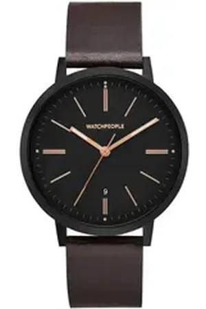 Watchpeople Quarzuhr Black Rose WP 053-01, flach, versenkte Krone, Datumsanzeige, easy release Band
