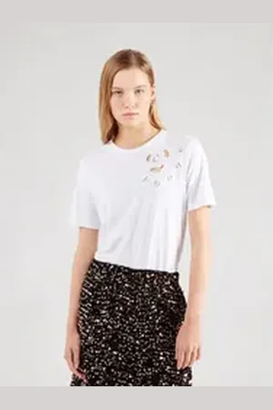 VILA Funktionsshirt VIKRUNA (1-tlg) Lochmuster weiß S