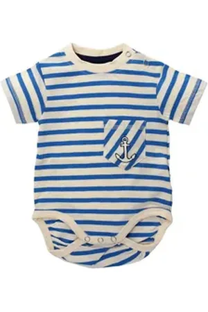 eBBe Kids Body Body Anker Streifen (1-tlg) 100% Baumwolle weiß 56 (Neugeborene)