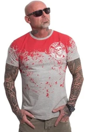 Yakuza T-Shirt Splash Allover bunt|grau|rot 5XL