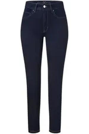 Mac Slim-fit-Jeans Damen Hose Denim Jeans Dream Skinny Art.Nr.0355L540290 D801 Slim Fit, gerades Bein, normale Leibhöhe, bequeme Taille, Five Pocket blau W44/L30
