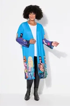 Angel of Style Angel of Style Sommerjacke Kimono Jersey Frauen-Motive blau 44