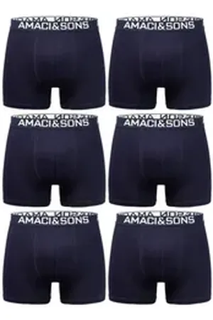 amaci Boxershorts WESTON 6er Pack Boxershorts (6er-Pack) Herren Baumwolle Männer Unterhose Unterwäsche blau|schwarz 4XL