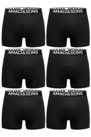 amaci Boxershorts WESTON 6er Pack Boxershorts (6er-Pack) Herren Baumwolle Männer Unterhose Unterwäsche schwarz 4XL