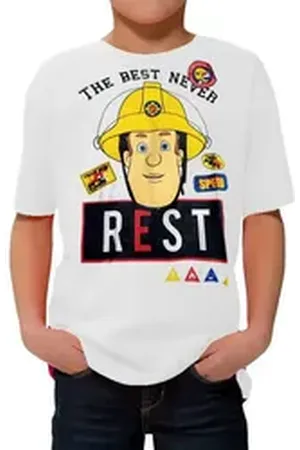 Feuerwehrmann SAM Print-Shirt T-Shirt Jungen + Mädchen 98 104 110 116 128 weiß 116