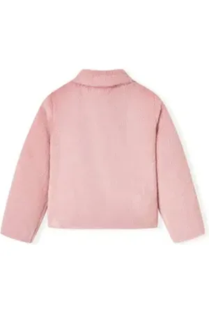 vidaXL Wintermantel Kindermantel Kunstpelz Rosa 116