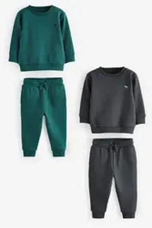 Next Sweatanzug Sweatshirt und Jogginghosen im 2-teiligen Set (4-tlg) grau 98-104 (3-4 J.)