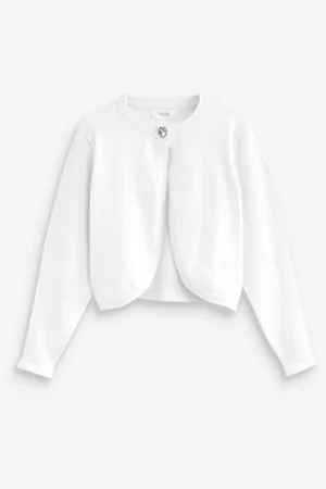 Next Strickjacke Kurze Strickjacke für besondere Anlässe (1-tlg) weiß 7-8 Jahre