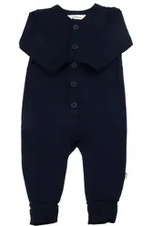 Joha Schlafoverall aus Merinowolle blau 86/92