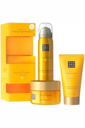 Rituals Pflege-Geschenkset The Ritual of Mehr 3-teiliges Beauty-Set, Erfrischende Duftkomposition aus Zedernholz und süßer Orange gelb
