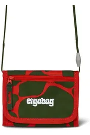 Ergobag Schulranzen Brustbeutel FeuerspeiBär (1 Stück), Münzfach, Fahrkartenfach, Geldbeutel rot