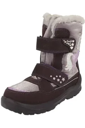 Lurchi 63L1073004 Mädchen Stiefel Sympatex gefüttert Einhorn Winterboots Blinkend lila 33 EU