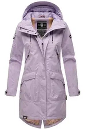 Navahoo Outdoorjacke Pfefferschote moderne Damen Übergangsjacke mit Kapuze lila XS (34)