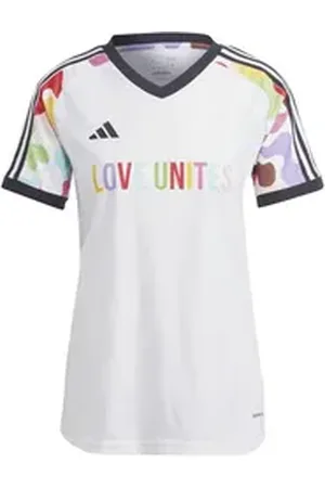 adidas Performance T-Shirt Performance Pride Tiro Trikot Damen Unisex Polyester weiß S (34-36)