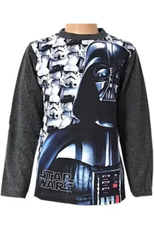 STAR WARS Langarmshirt Darth Vader Kinder Jungen Langarm Shirt Größe 104 cm-152 cm grau|schwarz 104 cm