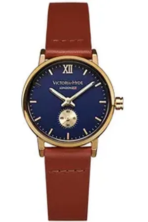 VICTORIA HYDE Quarzuhr London Eyes Damen Basic Lederarmband, (1-tlg., Kein Set) braun