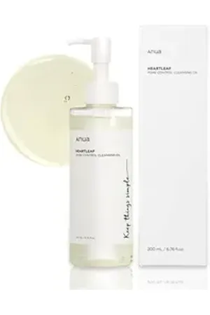 ANUA Gesichts-Reinigungsöl Heartleaf Pore Control Cleansing Oil 200ml – Sanfte Reinigung, für Poren & Make-up, Herzblatt-Extrakt, pflanzliche Öle