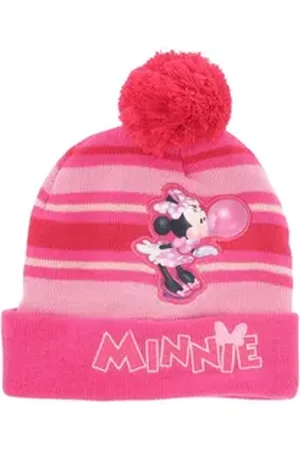 Disney Minnie Mouse Bommelmütze Bommel-Mütze – Warme Wintermütze für Kinder Onesize rosa